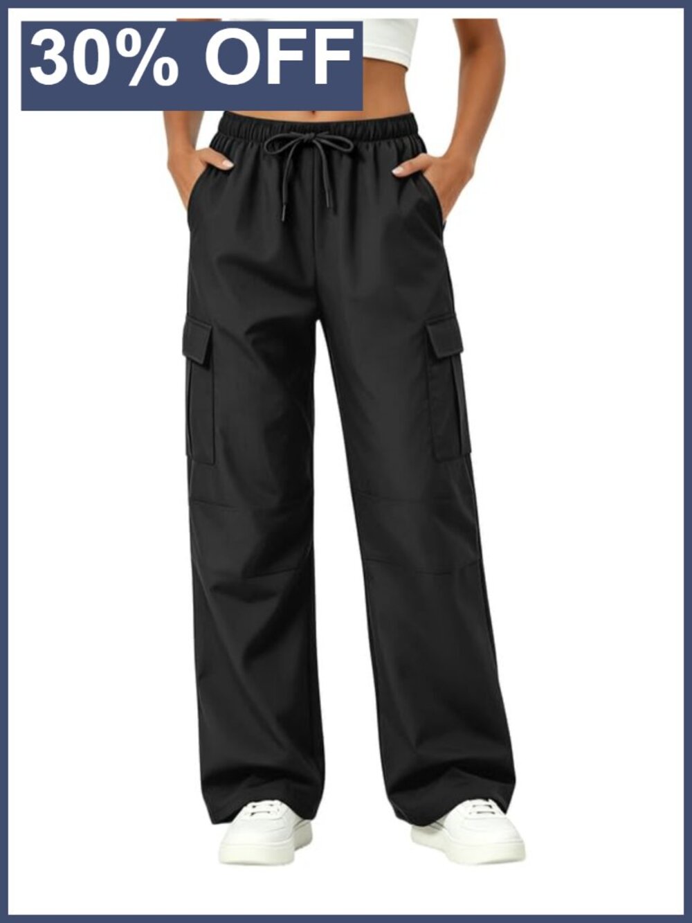 Women's Lightweight Baggy Cargo Hiking Pants with Pockets Wide Leg